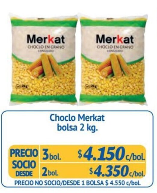 Alvi Choclo Merkat bolsa 3 bol. x 2 kg. oferta