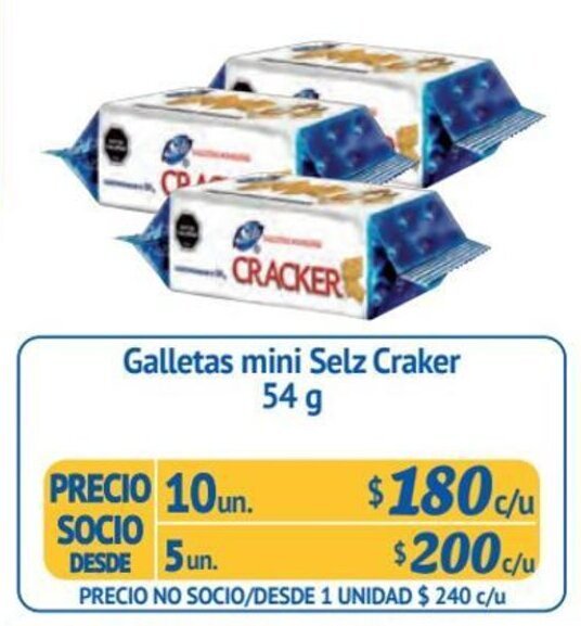 Alvi Galletas mini Selz Craker 10 un x 54 g oferta