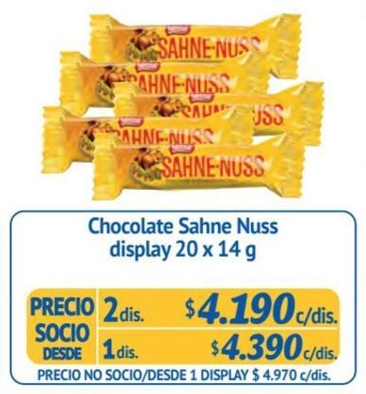 Alvi Chocolate Sahne Nuss display 2 dis x 20 x 14 g oferta
