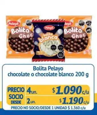 Alvi Bolita Pelayo chocolate o chocolate blanco 4 un x 200 g oferta