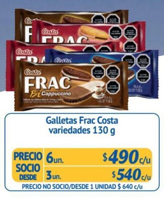 Alvi Galletas Frac Costa variedades 6 un x 130 g oferta