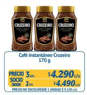 Café instantáneo Cruzeiro 3 un x 170 g