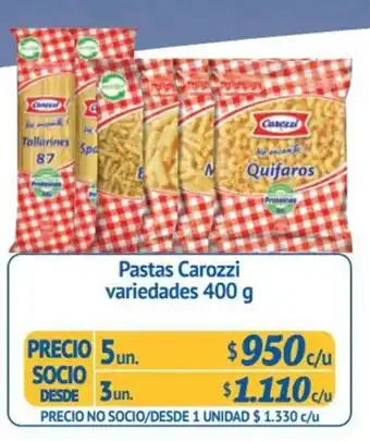 Alvi Pastas Carozzi variedades 5 un x 400 g oferta
