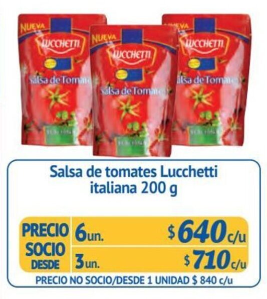 Alvi Salsa de tomates Lucchetti italiana 6 un x 200 g oferta
