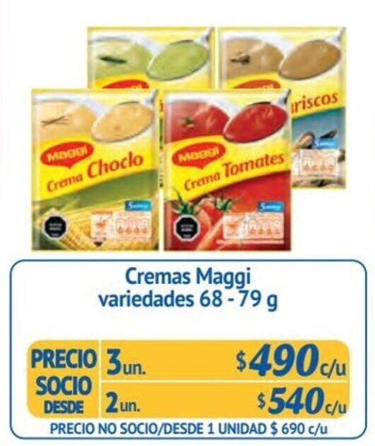 Alvi Cremas Maggi variedades 3 un x 68-79 g oferta