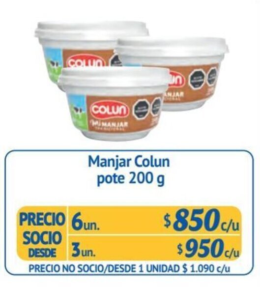 Alvi Manjar Colun pote 6 un x 200 g oferta