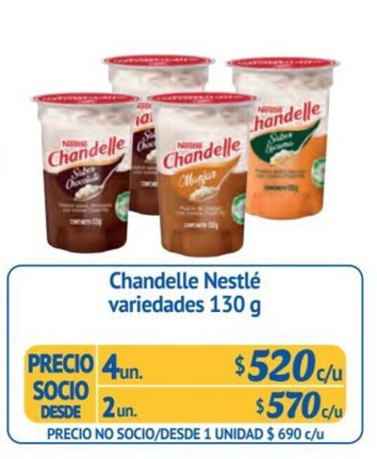 Alvi Chandelle Nestlé variedades 4 un x 130 g oferta