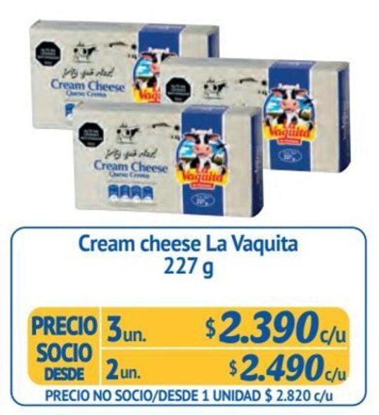 Alvi Cream cheese La Vaquita 3 un x 227 g oferta