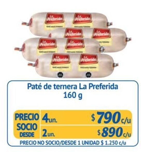 Alvi Paté de ternera La Preferida 4 un x 160 g oferta