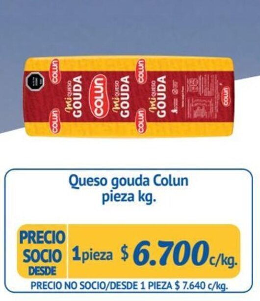 Alvi Queso gouda Colun pieza kg. oferta