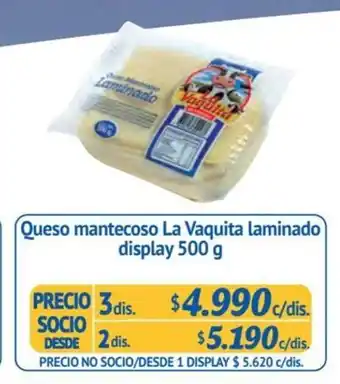 Alvi Queso mantecoso La Vaquita laminado display 3 dis x 500 g oferta