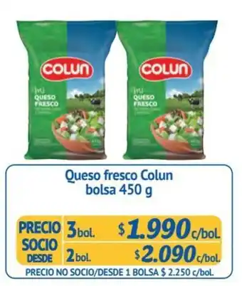 Alvi Queso fresco Colun bolsa 3 bol x 450 g oferta