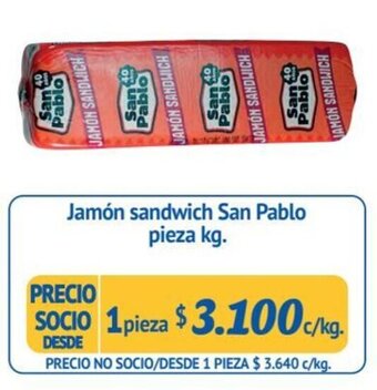 Alvi Jamón sandwich San Pablo pieza kg. oferta