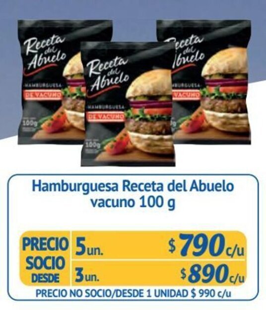 Alvi Hamburguesa Receta del Abuelo vacuno 5 un x 100 g oferta