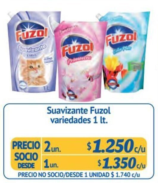 Alvi Suavizante Fuzol variedades 2 un x 1 lt. oferta