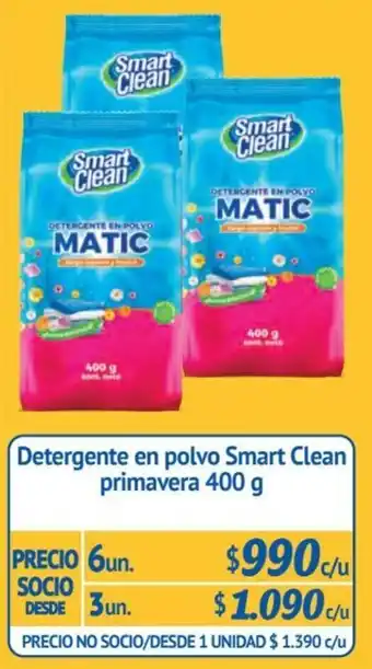 Alvi Detergente en polvo Smart Clean primavera 6 un x 400 g oferta