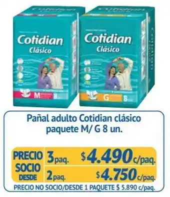 Alvi Pañal adulto Cotidian clásico paquete M / G 8 un. x 3 paq. oferta