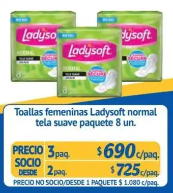 Alvi Toallas femeninas Ladysoft normal tela suave paquete 8 un. x 3 paq. oferta