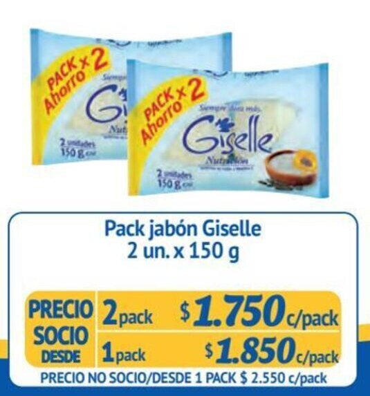 Alvi Pack jabón Giselle 2 un x 150 g x 2 pack oferta