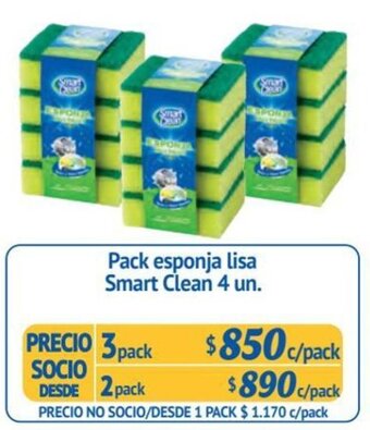 Alvi Pack esponja lisa Smart Clean 4 un. x 3 pack oferta