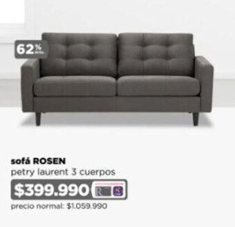 Ripley sofá ROSEN petry laurent 3 cuerpos oferta