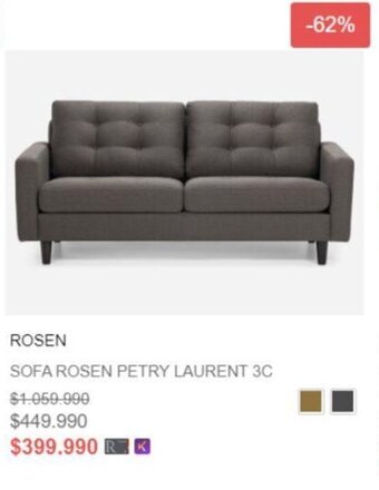 Ripley SOFA ROSEN PETRY LAURENT 3C oferta
