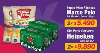 OK Market Papas fritas Rústicas Marco Polo Sal, Merkén o Queso 185 grs. x 2 oferta