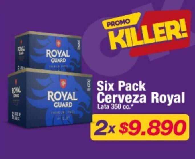 OK Market Six Pack Cerveza Royal Lata 350 cc. x 2 oferta
