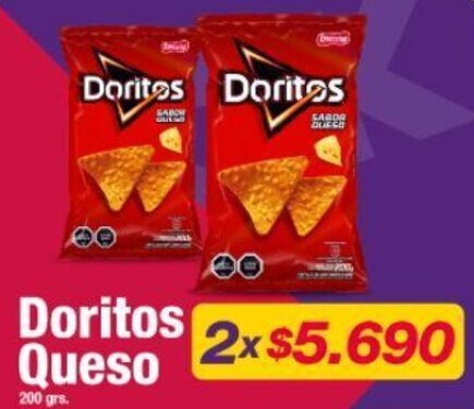 OK Market Doritos Queso 200 grs. x 2 oferta