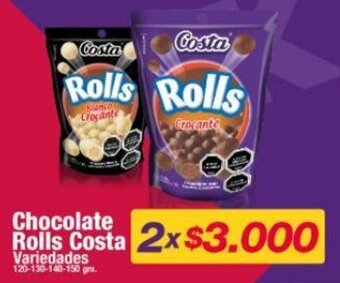 OK Market Chocolate Rolls Costa Variedades 120-130-140-150 grs. x 2 oferta