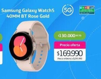 Movistar Samsung Galaxy Watch5 40MM BT Rose Gold oferta