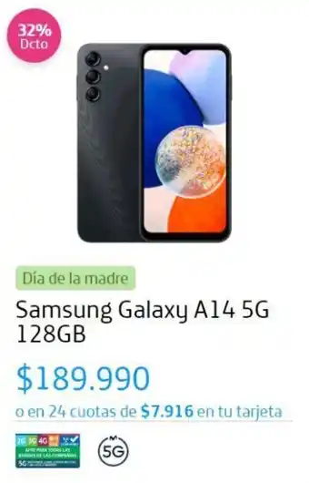 Movistar Samsung Galaxy A14 5G 128GB oferta