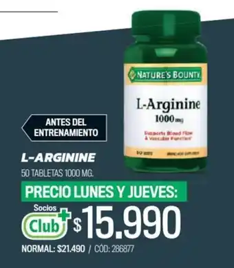 Cruz Verde L-ARGININE 50 TABLETAS 1000 MG. oferta