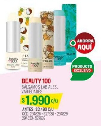 Cruz Verde BEAUTY 100 BÁLSAMOS LABIALES, VARIEDADES oferta