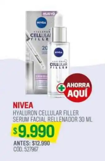Cruz Verde NIVEA HYALURON CELLULAR FILLER SERUM FACIAL RELLENADOR 30 ML oferta