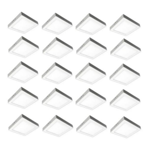 Falabella Pack x20 plafon techo foco plafones panel led lampara 12w cuadrado oferta