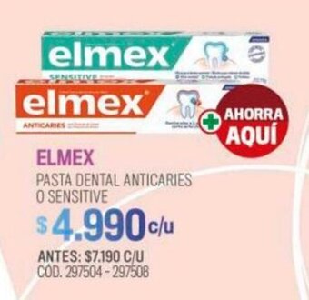 Cruz Verde ELMEX PASTA DENTAL ANTICARIES O SENSITIVE oferta