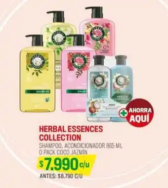 Cruz Verde HERBAL ESSENCES COLLECTION SHAMPOO, ACONDICIONADOR 865 ML O PACK COCO JAZMÍN oferta