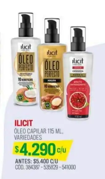 Cruz Verde ILICIT ÓLEO CAPILAR 115 ML, VARIEDADES oferta