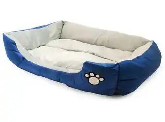Ripley Cama mascota perro gato ultrasuave 90 cms azul oferta