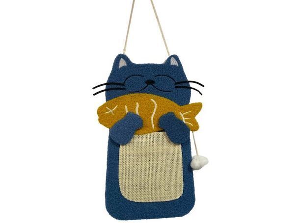 Ripley Rascador alfombra para gatos tablero colgante con pompon oferta
