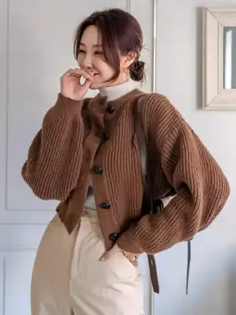 Shein Dazy cárdigan tejido de canalé de hombros caídos oferta