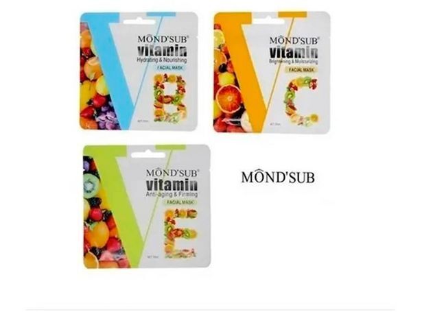 Ripley Mascarillas faciales hidratantes 12 set. vitamina c, e,b oferta