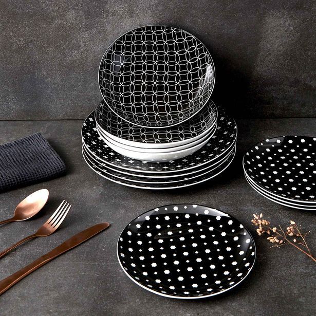 Kitchen Center Set vajilla blayk 12 pzs oferta