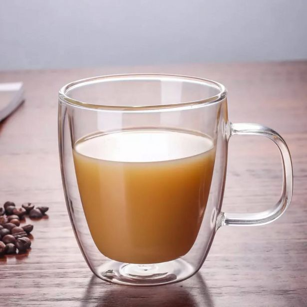 Kitchen Center Set 2 tazas de vidrio doble pared 350 ml oferta