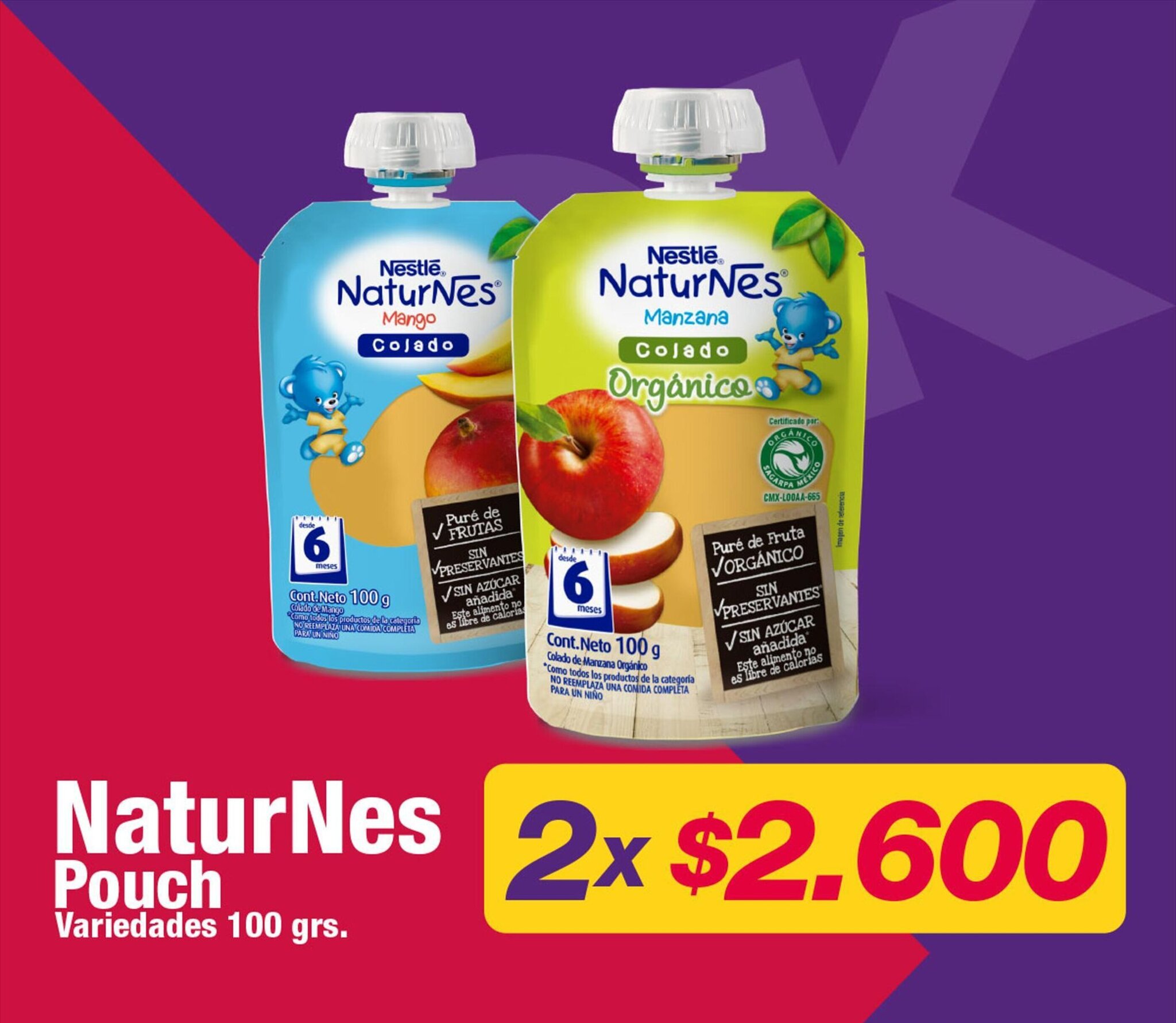 OK Market NaturNes Pouch Variedades 100 grs. x 2 oferta