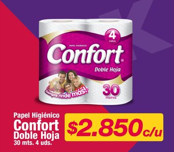 OK Market Papel Higiénico Confort Doble Hoja 30 mts. 4 uds. oferta