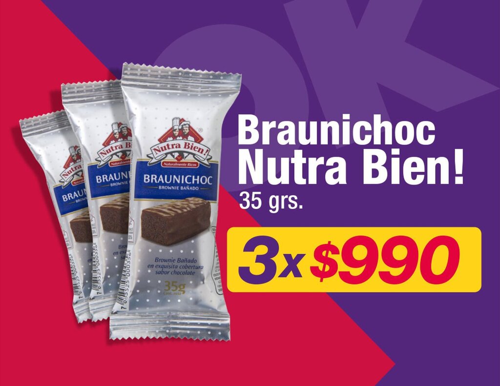 OK Market Braunichoc Nutra Bien! 35 grs. x 3 oferta