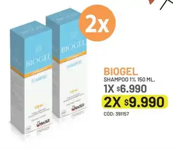 Cruz Verde BIOGEL SHAMPOO 1% 150 ML. x 2 oferta
