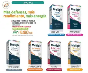 Cruz Verde | MULTIPLE FOR MEN, WOMEN, SENIORS, STUDENTS, CR O ER 90 TABLETAS oferta